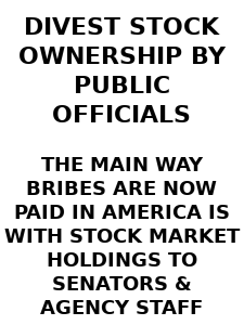 DIVEST_SENATORS
Keywords: Rare Earth Mines Of Afghanistan, New America Foundation Corruption, Obama, Obama Campaign Finance, Obama FEC violations, Palo Alto Mafia, Paypal Mafia, Pelosi Corruption, Political bribes, Political Insider,  Eric Schmidts Sex Penthouse, SEC Investigation